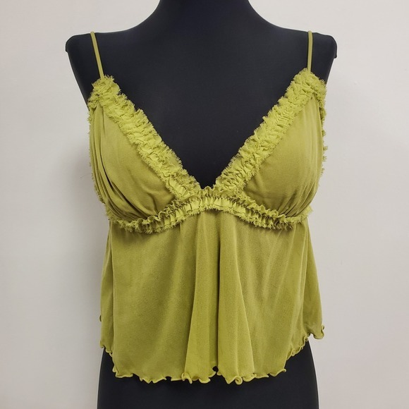 Urban Outfitters Tops - Out From Under Womens Mesh Babydoll Fairy Grunge Cami Size M Green Goblincore